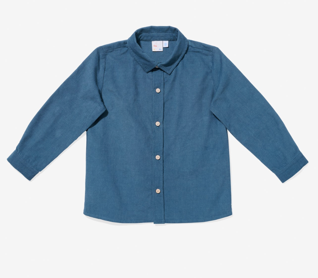Oso & Me Jeffie Shirt in Petrol Mini Cordury
