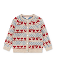 Konges Slojd Belou Knit Cardigan in Hearts