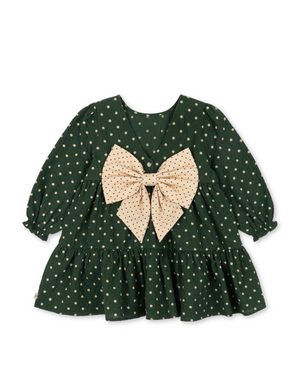Konges Slojd Elin Bow Dress in Dot Marseille