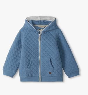 Hatley Faded Denim Quilted Hoodie