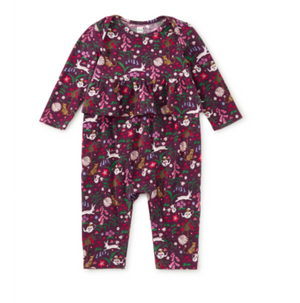 Tea Collection Peplum Romper in Tea Party Floral