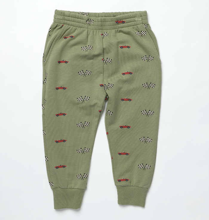 Coop Kids by Pink Chicken Jax Jogger in Racecars