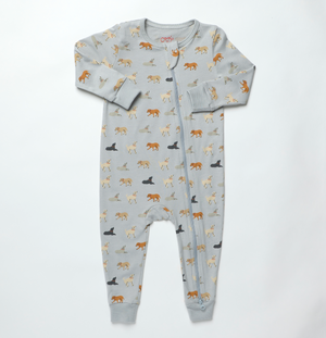 Coop Kids by Pink Chicken Baby Zip Romper in Labs