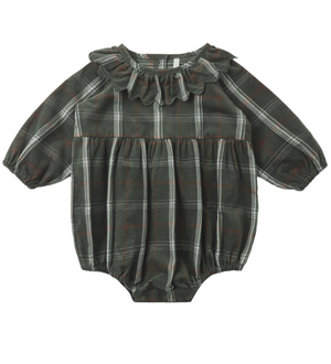 Rylee + Cru Freya Romper in Holiday Plaid