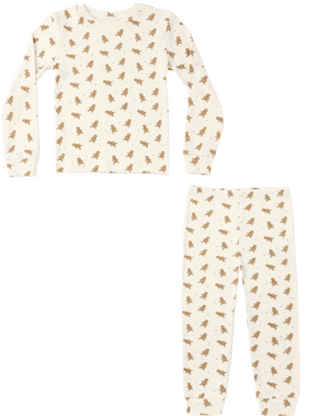 Rylee + Cru Organic Pajama Set in Gingerbread
