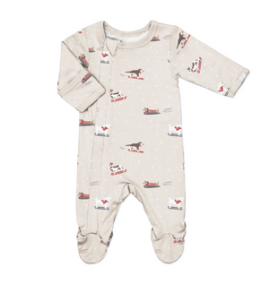 Coccoli Zipper Footie in Ski Dogs