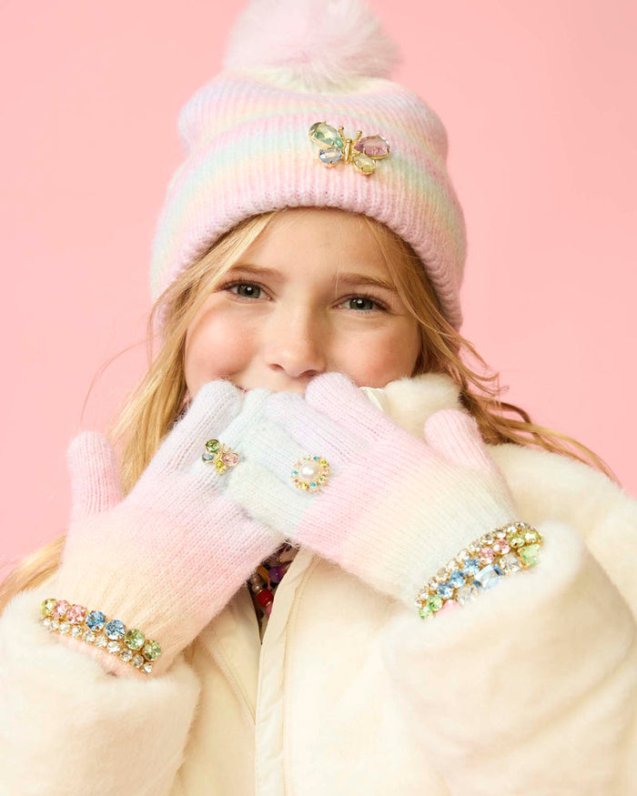 Super Smalls Bejeweled Gloves in Pastel Rainbow