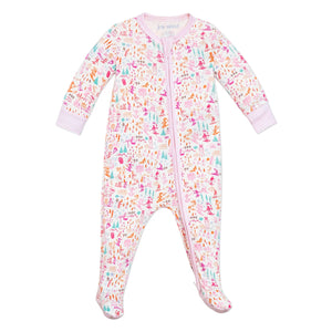 Joy Street Kids Zip Onesie in Pink Apres Ski