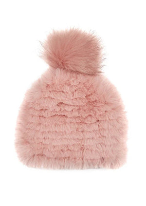 Jocelyn Faux Fur Hat with Pom Pom - Multiple Colors!