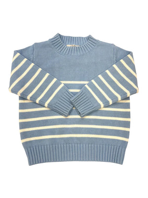 A Soft Idea Striped Sweater in Blue/White