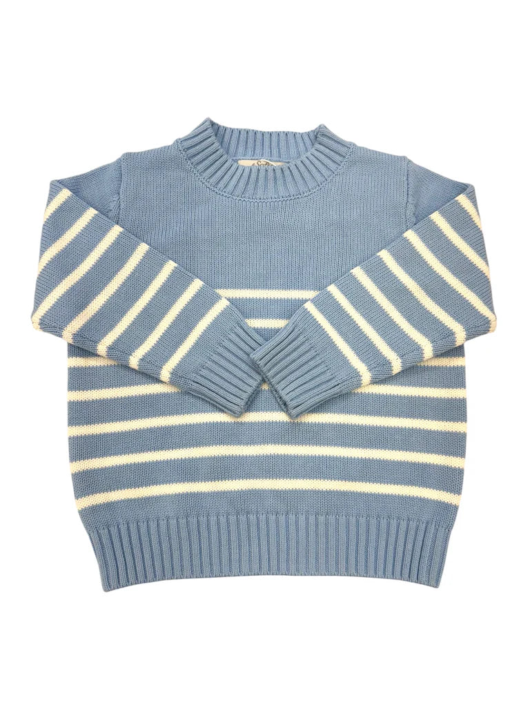 A Soft Idea Striped Sweater in Blue/White