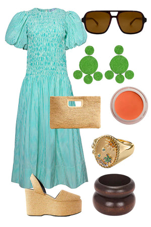 Hunter Bell Scarlet Dress in Saltwater