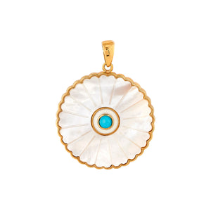 Asha by Ashley McCormick Sunflower Necklace with Turquoise