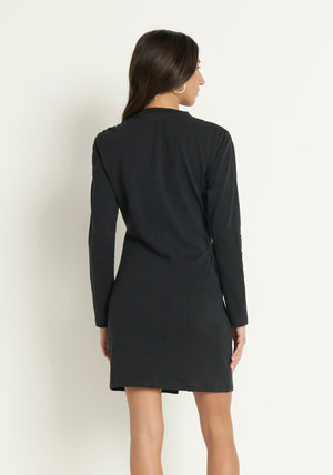 Nation Taylor Wrap Dress in Black
