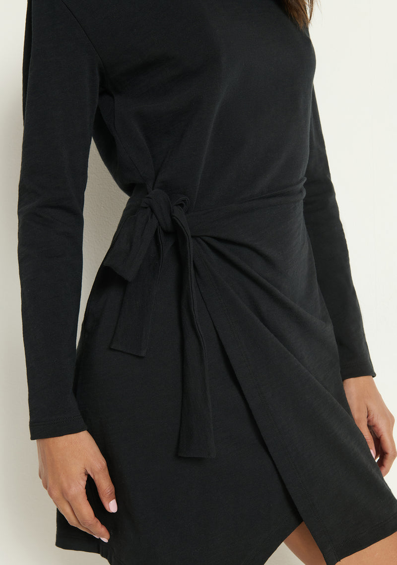 Nation Taylor Wrap Dress in Black
