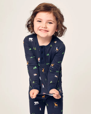 Petite Plume Pima Cotton Snugfit Pajamas in Arctic Antics