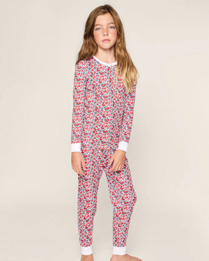 Petite Plume Pima Cotton Snugfit Pajamas in Fleurs des Bois