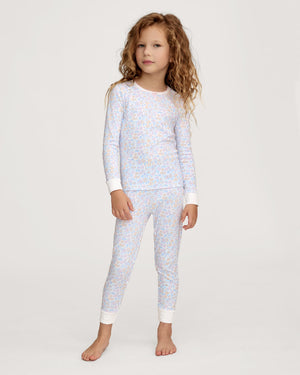 Petite Plume Pima Cotton Snugfit Short Pajamas in Fleur Blanche