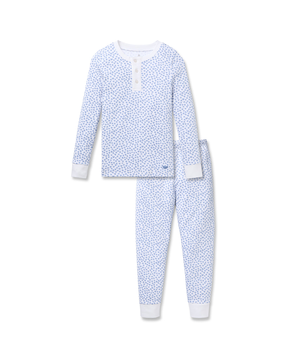 Petite Plume 100% Pima Cotton Pajamas in Bluehearts