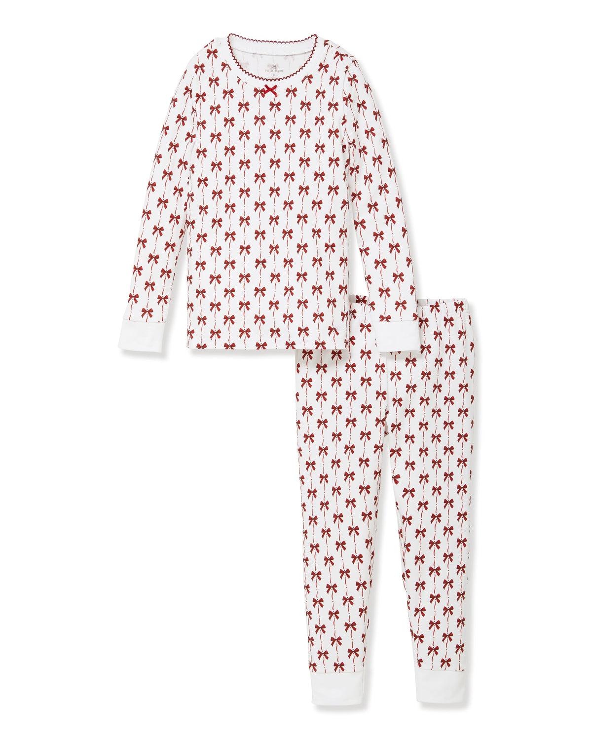 Petite Plume Pima Cotton Snugfit Pajamas in Blissful Bows