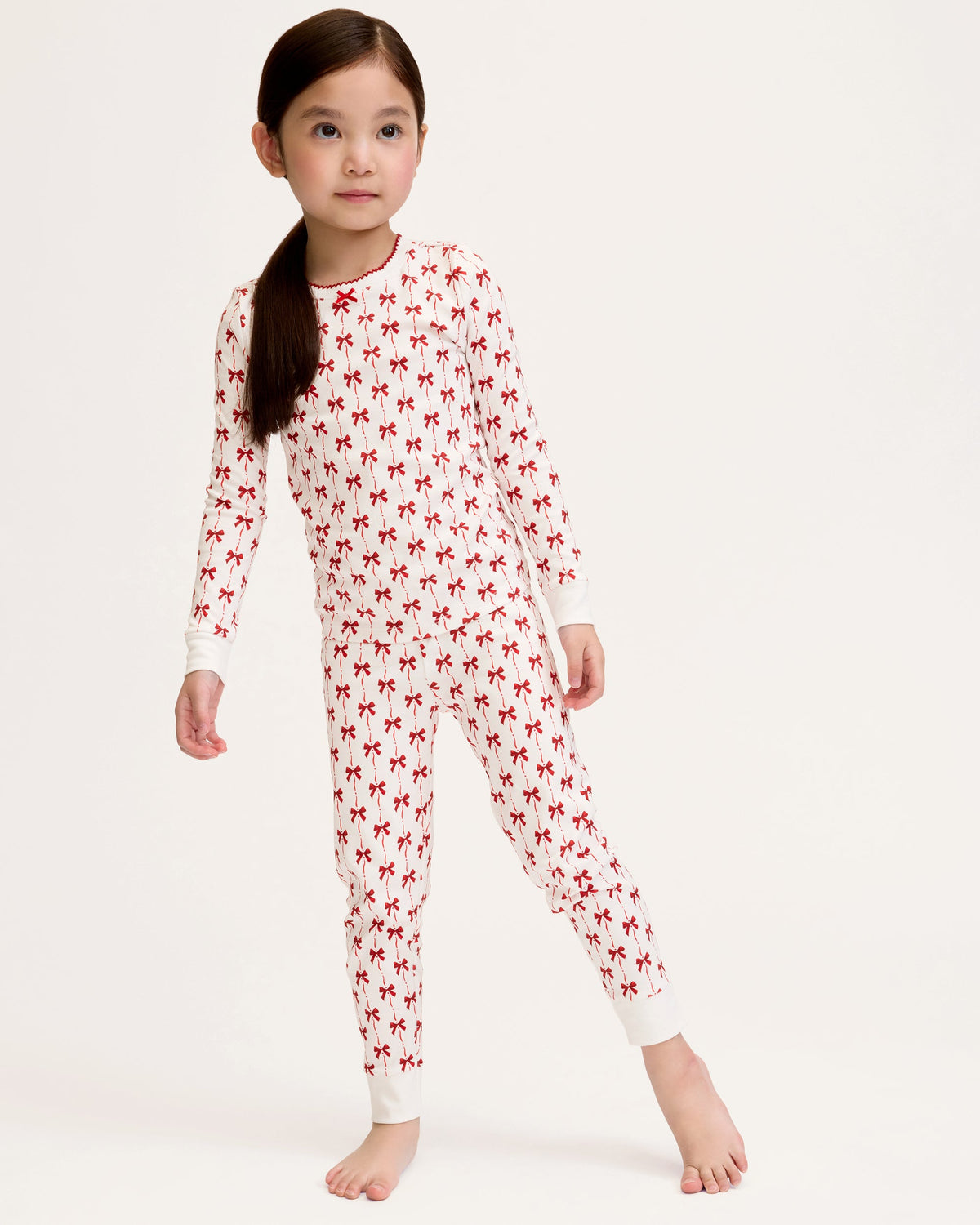 Petite Plume Pima Cotton Snugfit Pajamas in Blissful Bows