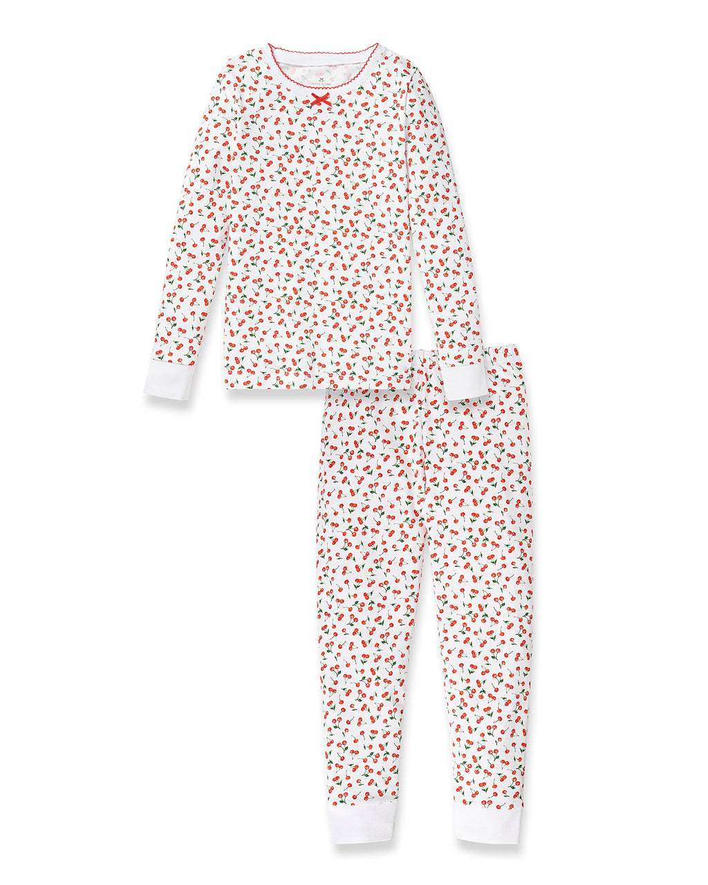 Petite Plume Pima Cotton Snugfit Pajamas in Cherry Orchard