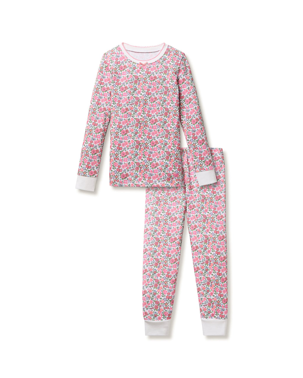 Petite Plume Pima Cotton Snugfit Pajamas in Fleurs de Rose