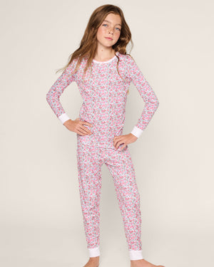 Petite Plume Pima Cotton Snugfit Pajamas in Fleurs de Rose