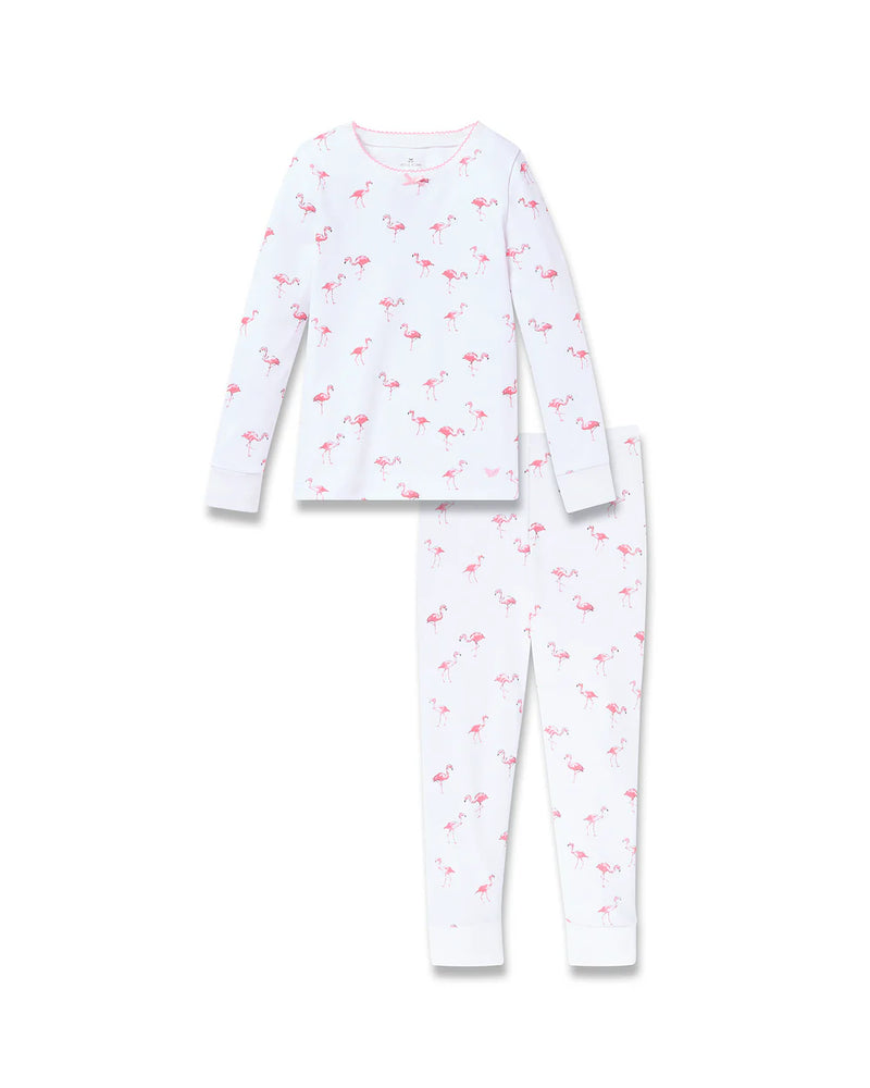 Petite Plume Pima Cotton Pajamas in Flamingo