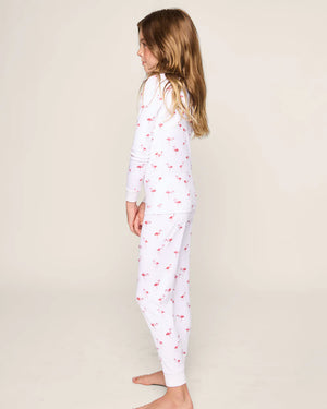 Petite Plume Pima Cotton Pajamas in Flamingo