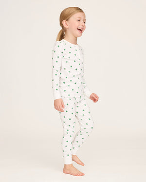 Petite Plume Pima Cotton Snugfit Pajamas in Shamrocks