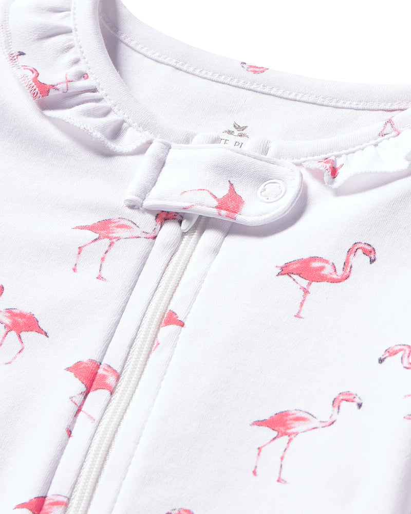 Petite Plume Pima Cotton Romper in Flamingo