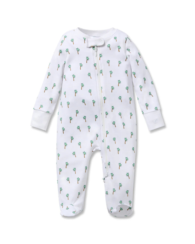 Petite Plume Pima Cotton Romper in Palmier