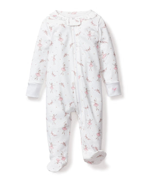 Petite Plume 100% Pima Cotton Romper in Sugar Plum Fairy