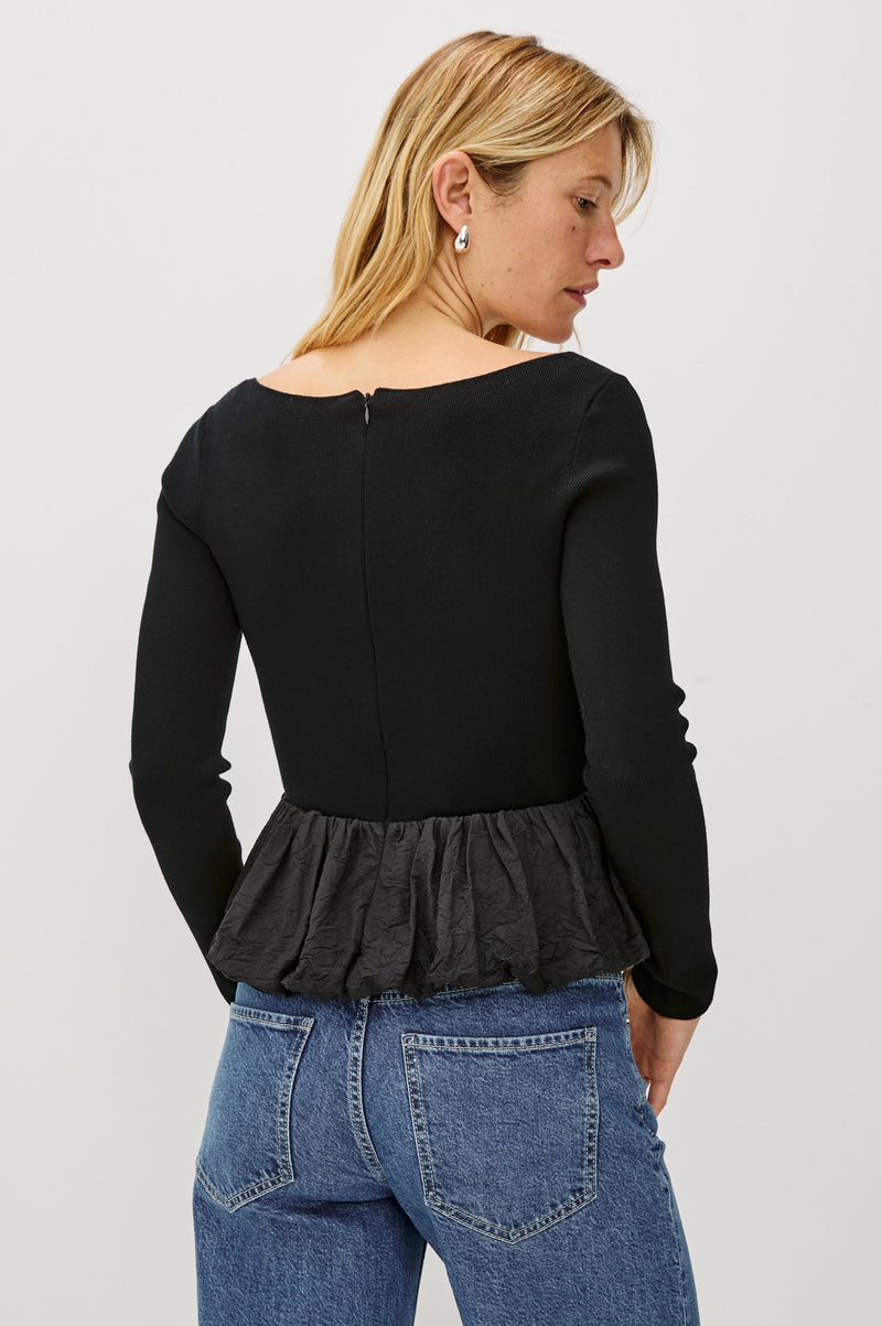 Rails Tillie Peplum Top in Black