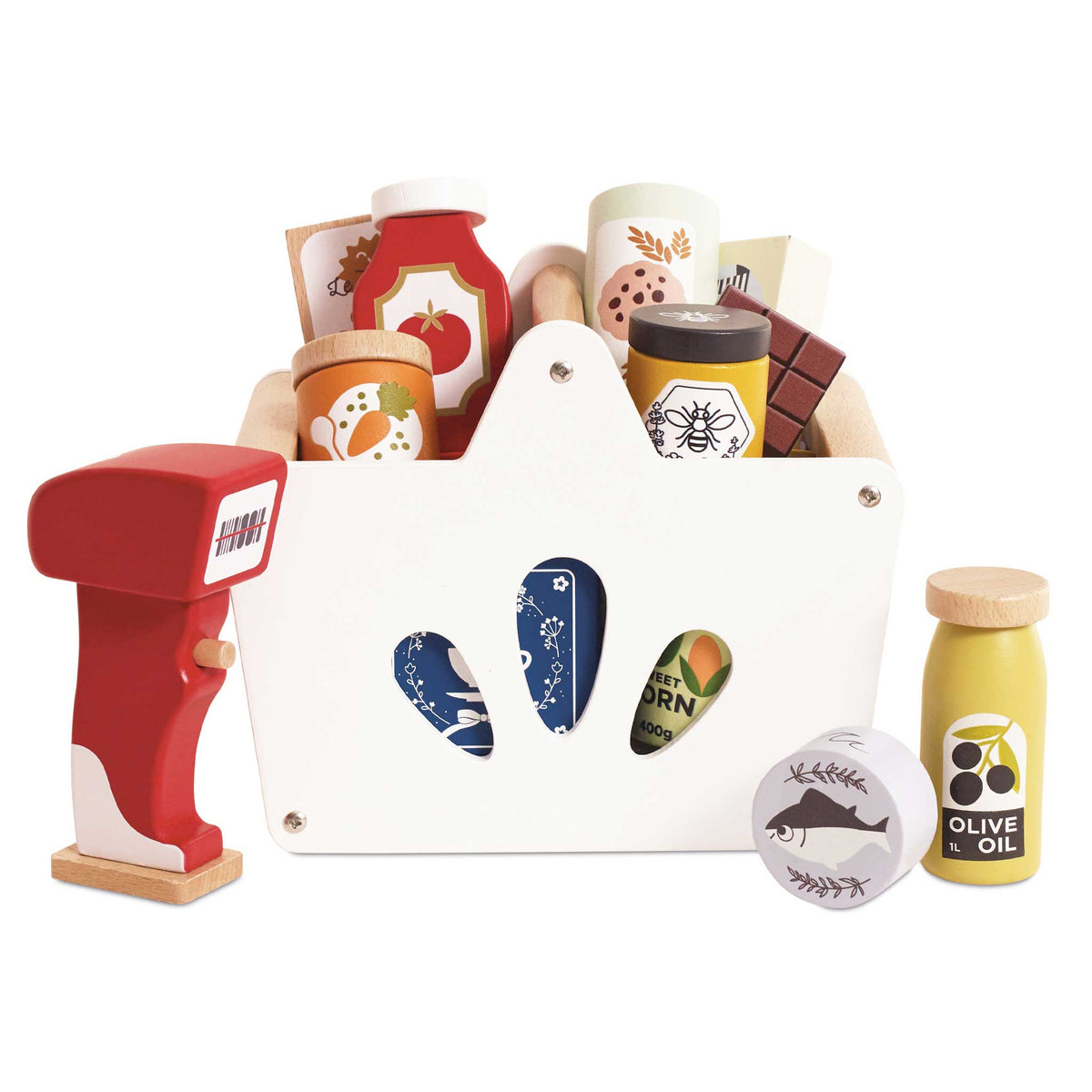 Le Toy Van Groceries Set & Scanner 13 Pieces