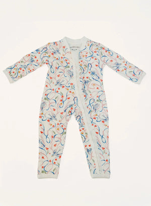 Timo & Violet Baby Zippered One Piece in Songbird