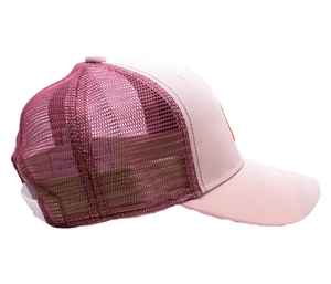 Harding Lane Kids Rainbow Trucker Hat in Light Pink