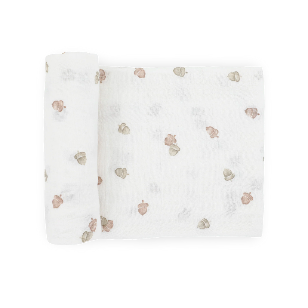 Little Unicorn Cotton Muslin Swaddle in Acorns
