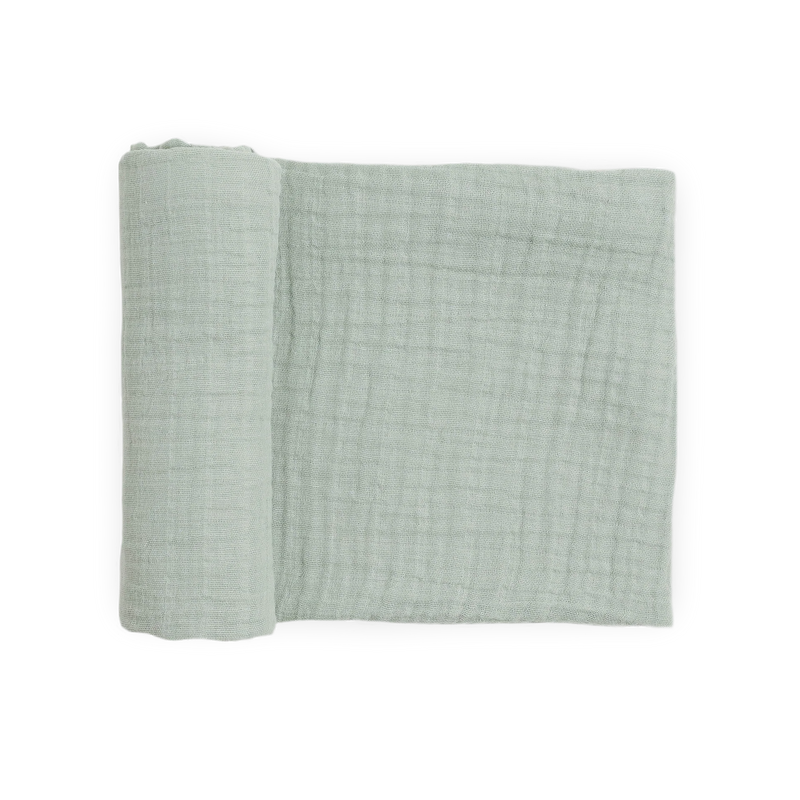 Little Unicorn Organic Cotton Muslin Swaddle in White Sage