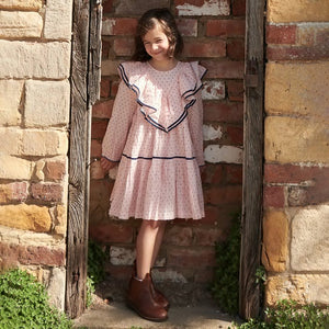 Pink Chicken Raphaela Dress in Strawberry Cream Polka Dot