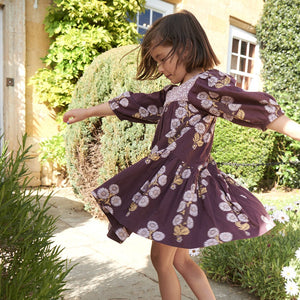 Pink Chicken Fiona Dress in Plum Buttercup Floral
