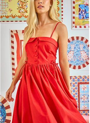 Hunter Bell Taryn Dress in True Red