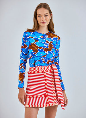 Hunter Bell Bay Skirt in Poppy Stripe