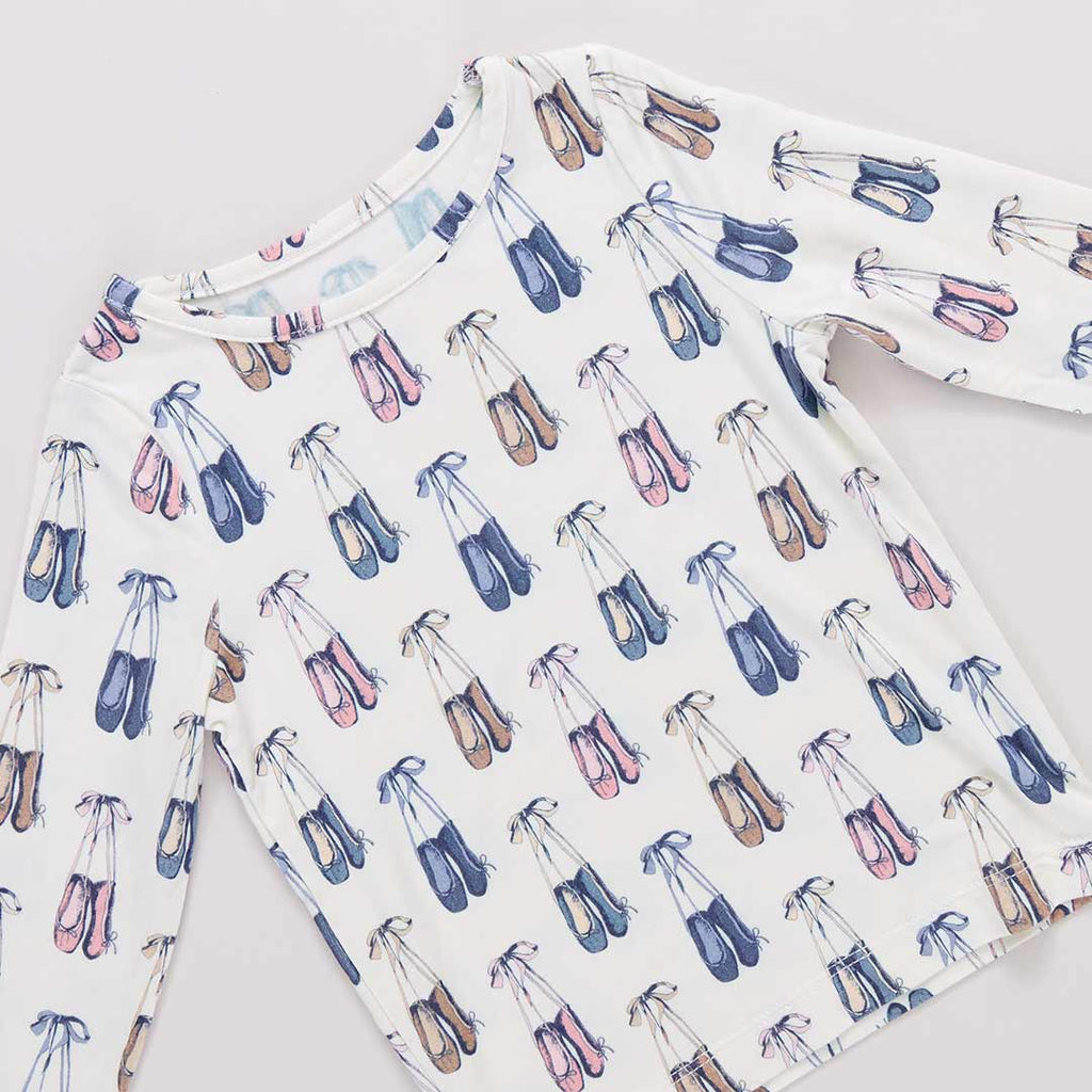 Pink Chicken Pajama Set in Ballet Slippers