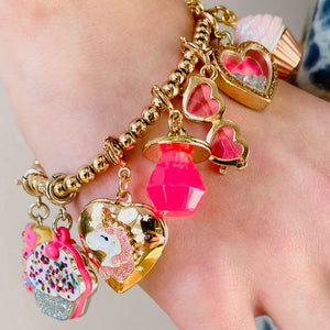 Charm It! Gold Heart Shaker Charm