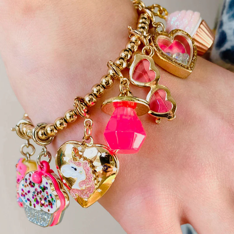 Charm It! Gold Heart Shaker Charm