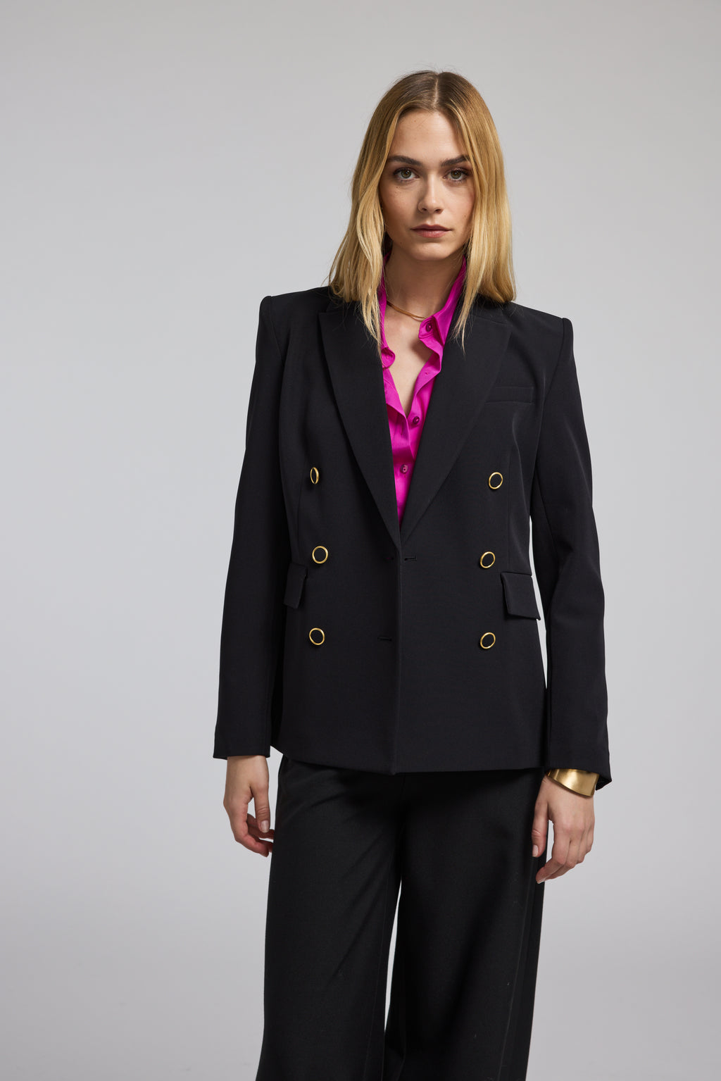 Generation Love Arielle Crepe Blazer in Black