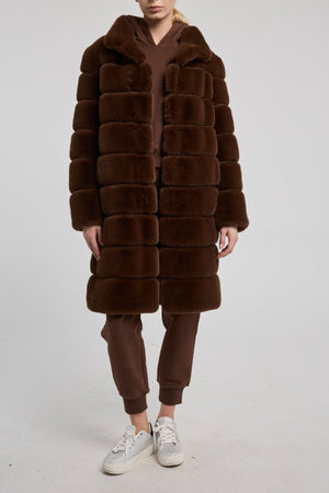 Generation Love Christie Faux Fur Coat in Hazelnut