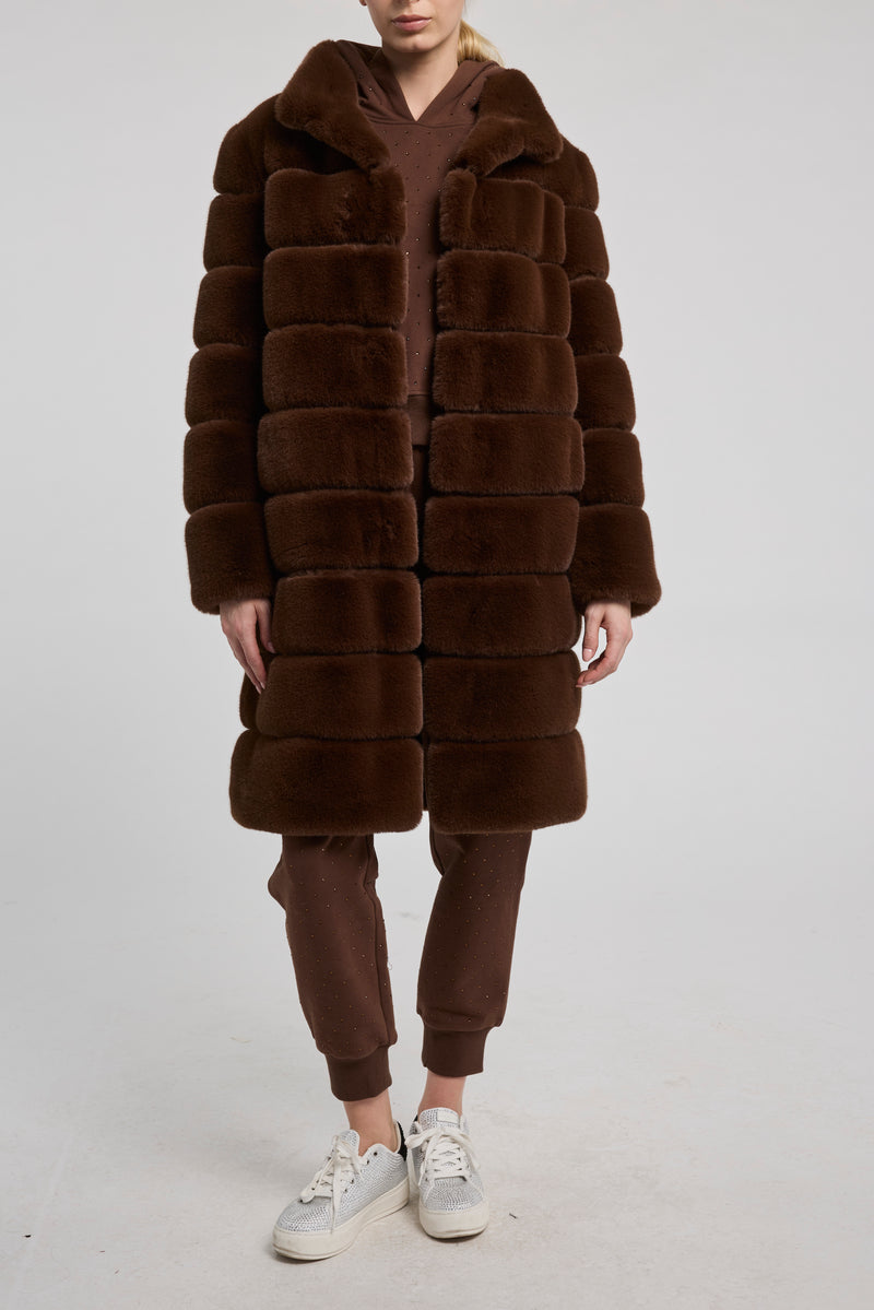 Generation Love Christie Faux Fur Coat in Hazelnut